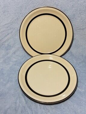 Vintage Sears Berry Band 11" Stoneware Dinner Plate 4007 Black Stripe No Berries